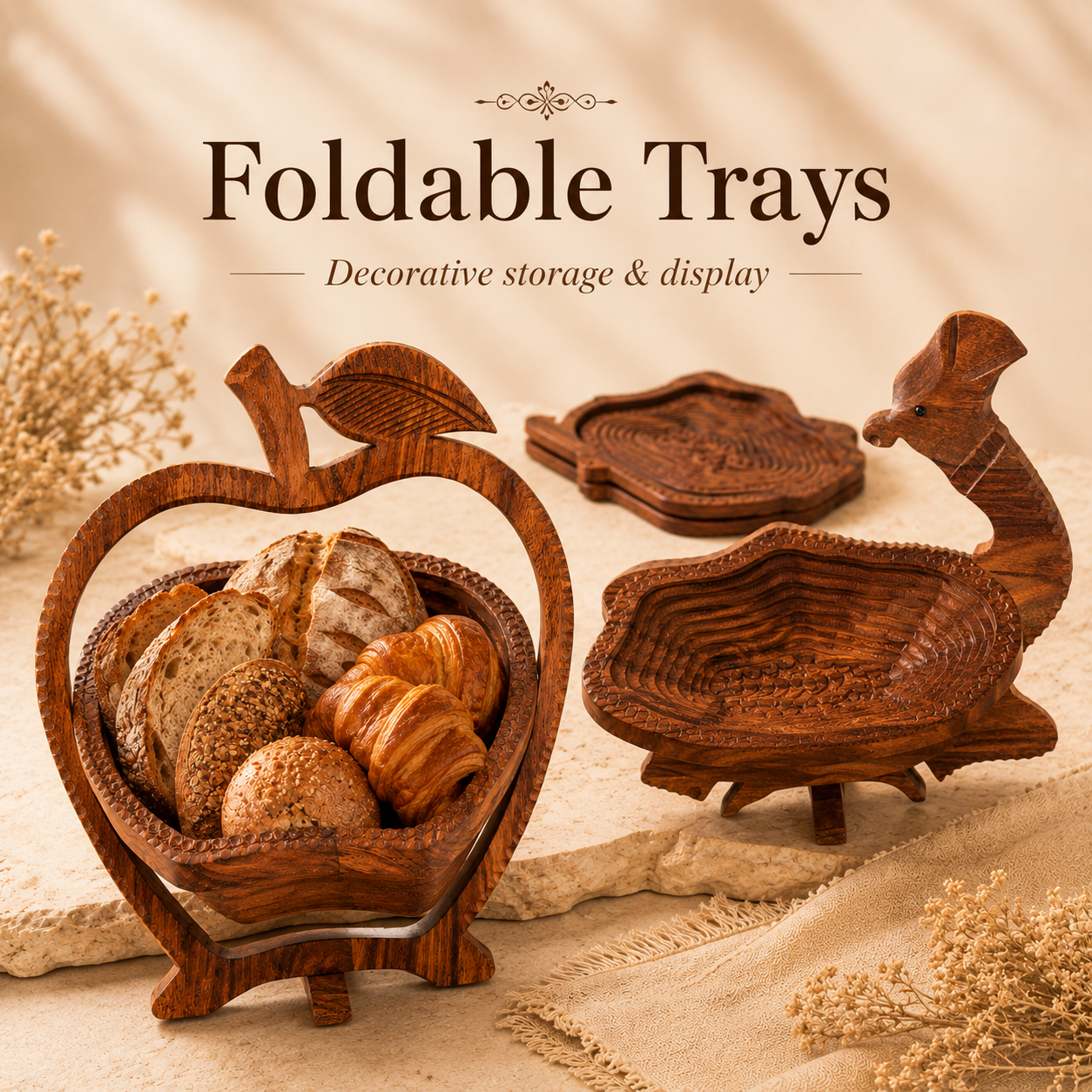 Handcrafted Wooden Baskets
