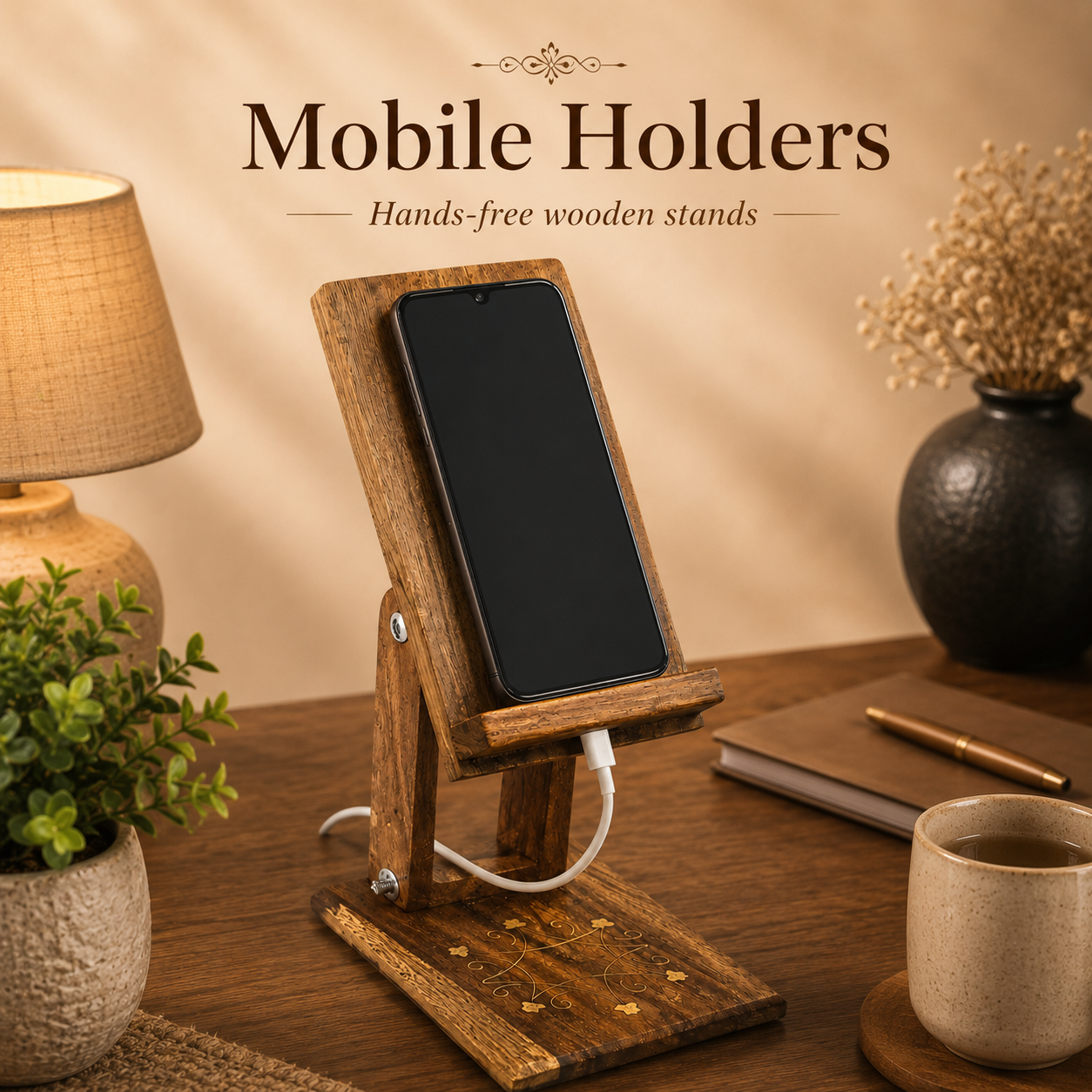Handcrafted Wooden Phone Stands