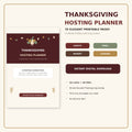 Thanksgiving Hosting Planner Printable, Dinner Party Organizer, Menu Grocery List Budget Cooking Timeline, Instant Download