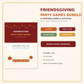 Friendsgiving Party Games Bundle Printable, 24 Thanksgiving Games for Adults Teens, Friendsgiving Dinner Party Instant Download