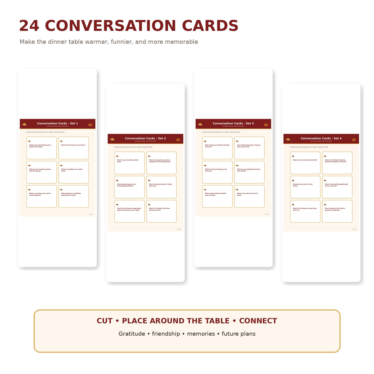 Friendsgiving Party Games Bundle Printable, 24 Thanksgiving Games for Adults Teens, Friendsgiving Dinner Party Instant Download