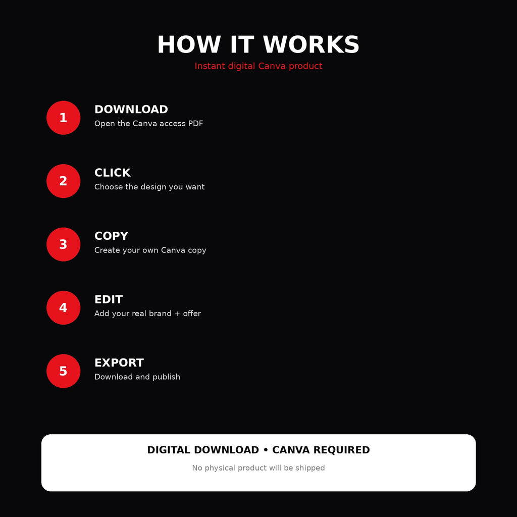 Black Friday Canva Templates Luxury Neon, Editable Instagram Sale Posts & Story Templates, Black Red Friday Marketing Kit