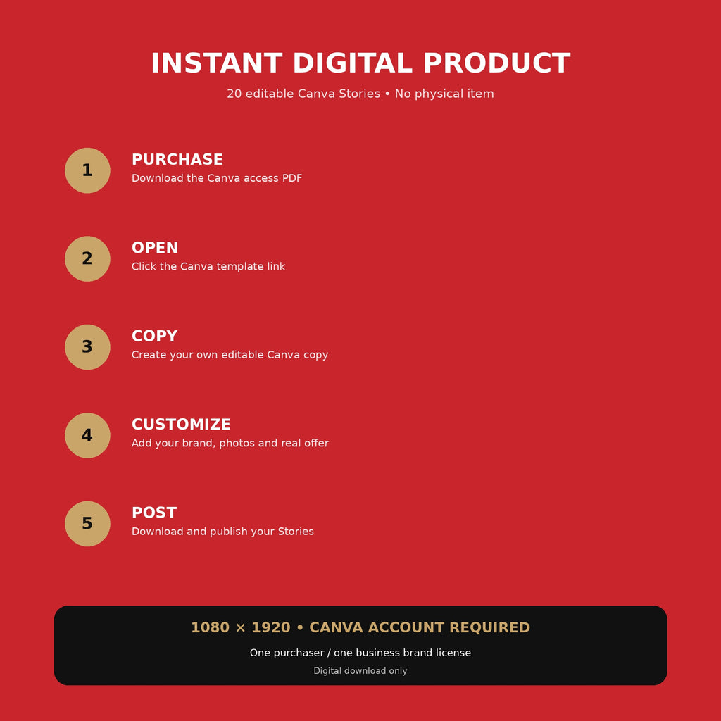 Black Friday Canva Story Templates, 20 Editable Instagram Stories for Small Business, Cyber Monday Sale Social Media Kit